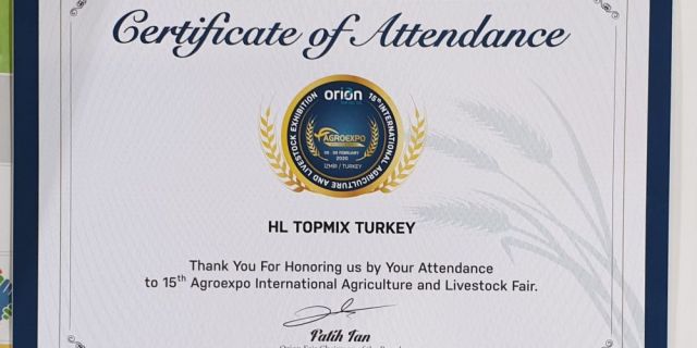 HL-TopMix Turkey İzmir' de gerçekleşen AGROEXPO 2020 fuarına katılmıştır